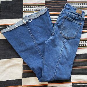 Judy Blue Super Flare Medium Wash Denim Jeans. Size 3/26. Festival Boho Hippie